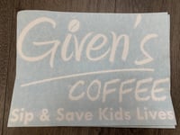 Image 3 of Stickers of Given’s Coffee™ Sip & Save Kids Lives™