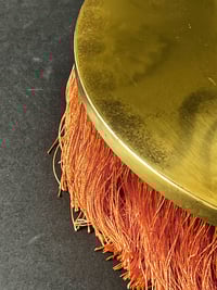 Image 2 of Large Brass and Fringed Pendant Light by Jakobsson, Sweden [II]