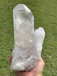 Image 20 of Etched Face Clear Quartz Statement Piece #1068