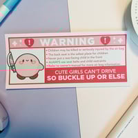 Image 2 of Poyo Knife Warning Visor Sticker