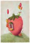 'Strawberry Fun' Greeting Card