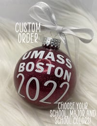 Image 1 of Double Sided Highschool/College Custom Ornament 