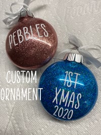 Image 1 of CUSTOM Pet or Baby First Christmas Ornament 