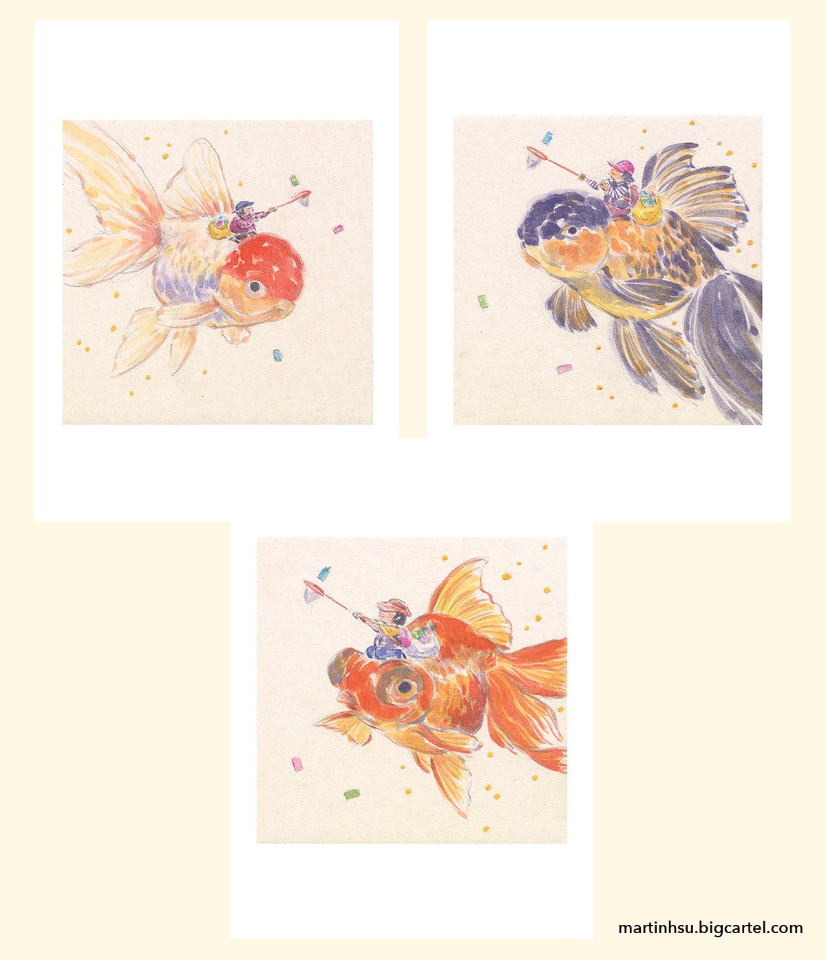 Goldfish Can Collectors | 3-Pack 5 x 7" Prints / Genie Exclusive