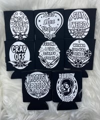 Round of assorted koozies