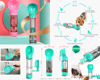 PRE-ORDER Pet Portable Cat Dog Water Bottle Food Feeder Drinker Poop Dispenser 3 In 1 
