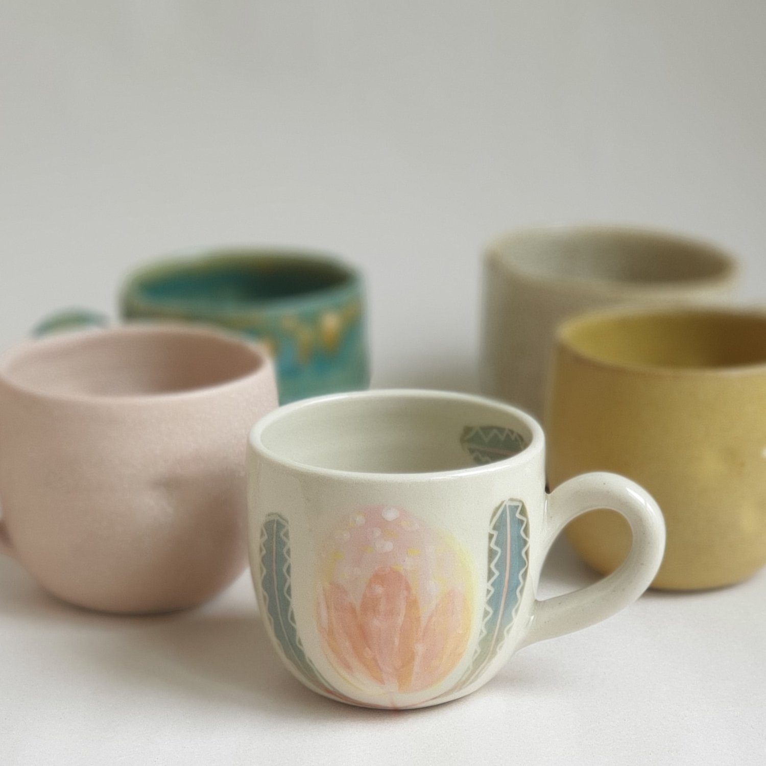 Image of Handpainted Esspresso cups