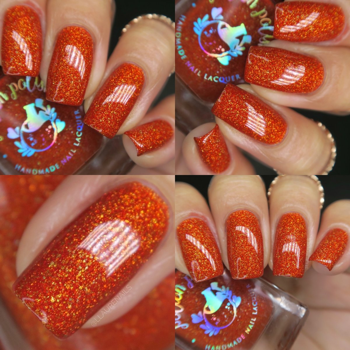 Surprise Burnt Orange Holographic Glitter Nail Polish – F.U.N LACQUER