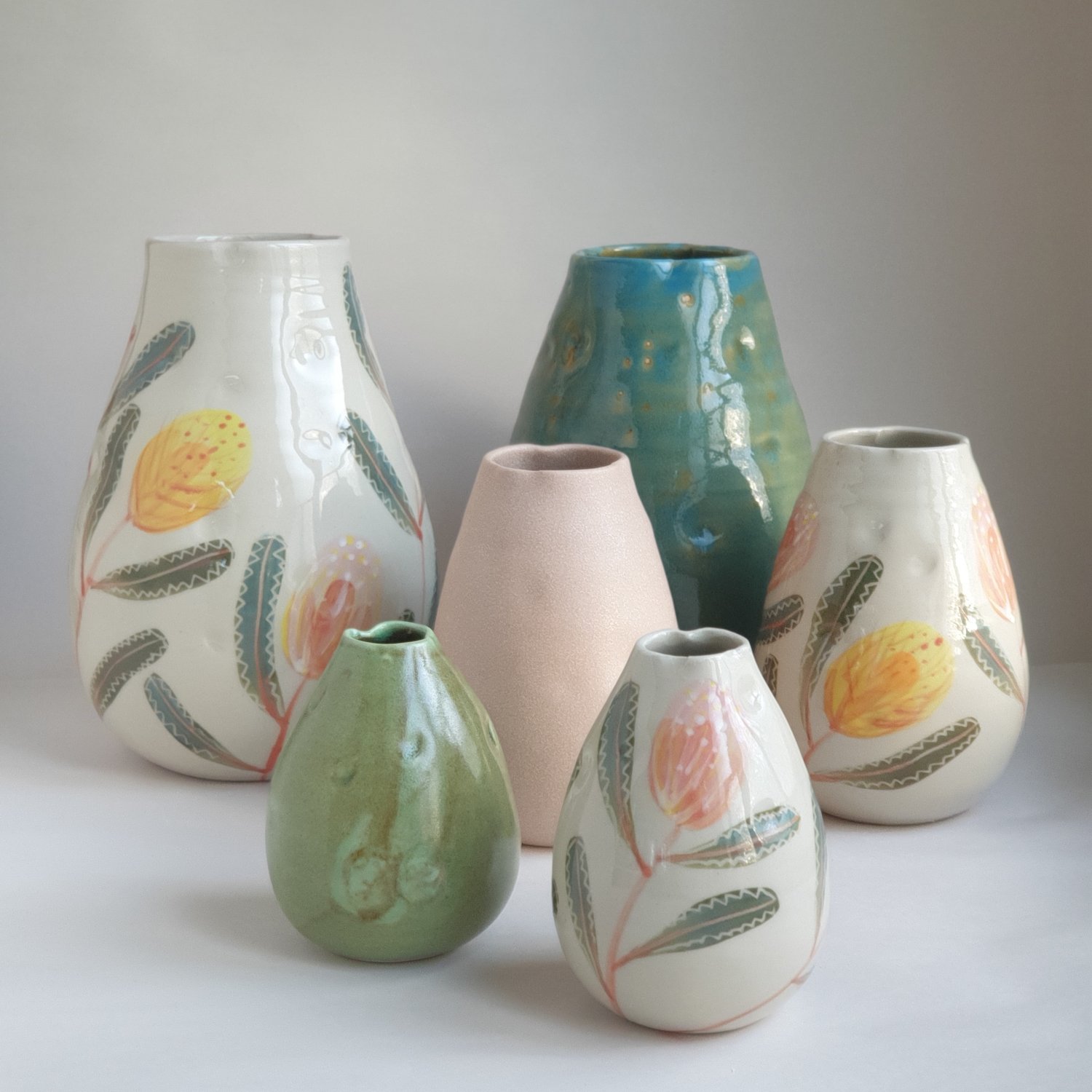 Image of Small handpainted vases
