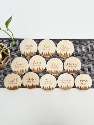 Image of Baby Monthly Milestone Discs-Pine Tree