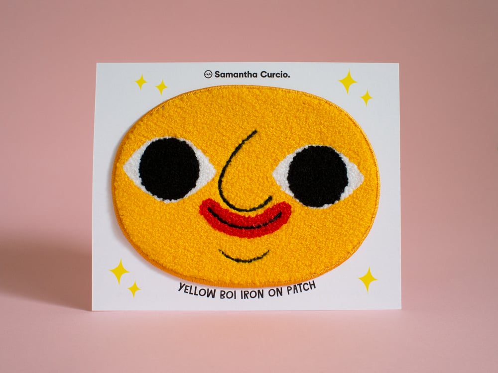 Image of Yellow Boi - chenille iron-on patch