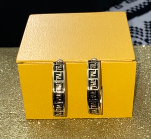 Image of Authentic FF Fendi Forever Gold Hoops