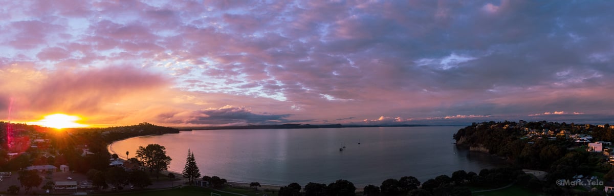 Image of Sanmore Bay Sunset Panorama