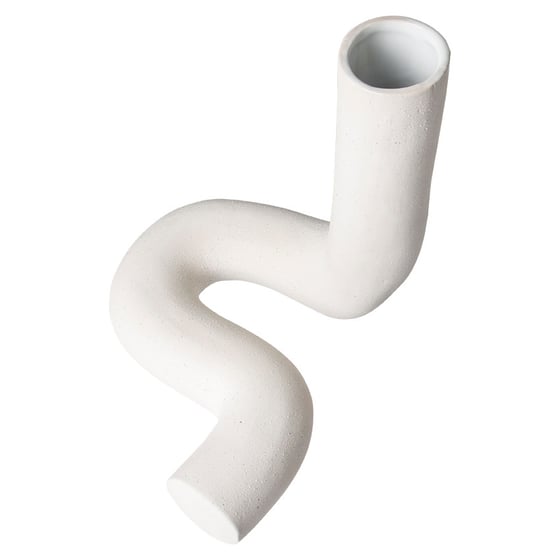 Image of Ceramic Twisted Vase Matt White by HKliving