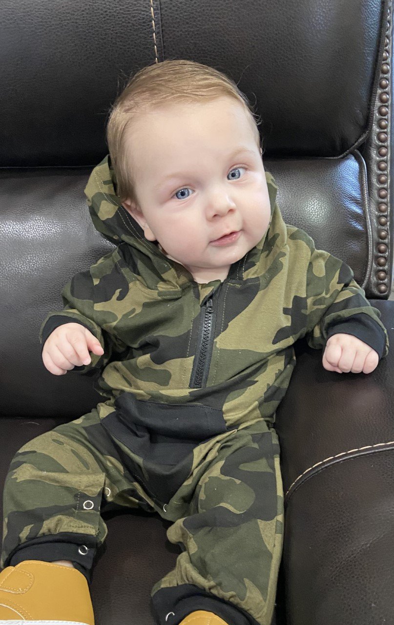 Image of Camouflage Hoodie Romper