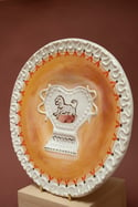 Romantic Vase Plate - Silver Lustre - Lion