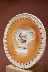 Image 4 of Romantic Vase Plate - Silver Lustre - Lion