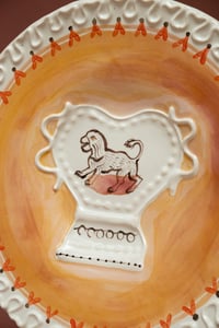 Image 5 of Romantic Vase Plate - Silver Lustre - Lion