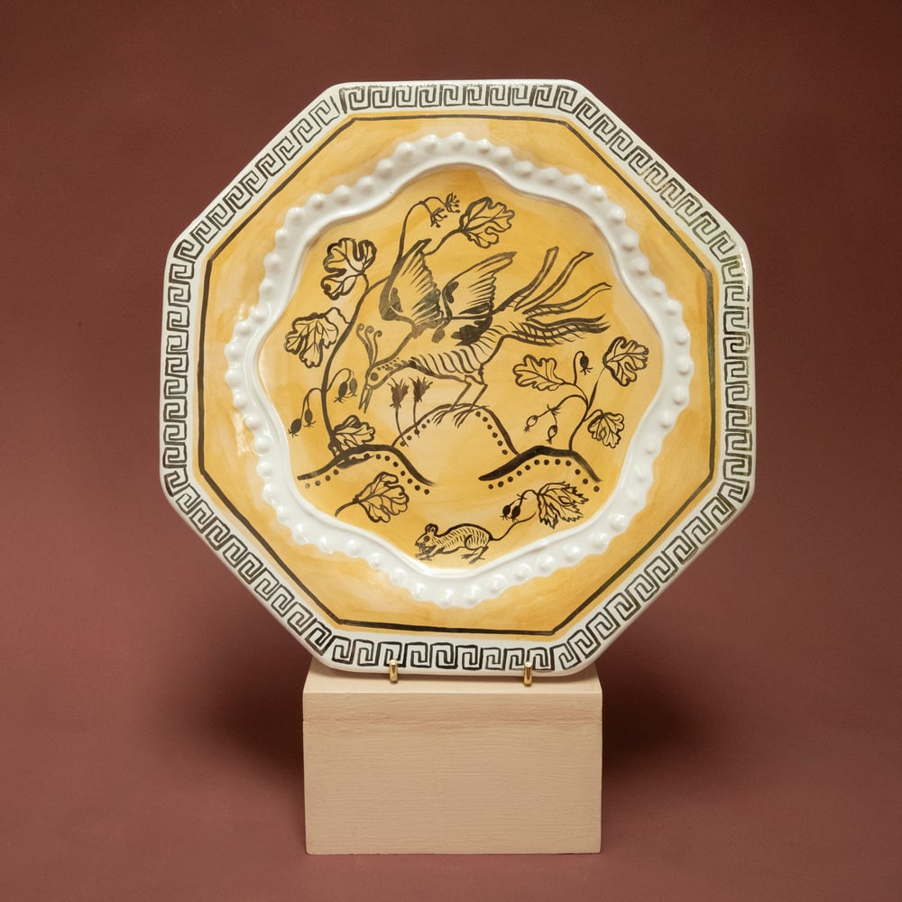 Image of Silver Lustre Birds - Romantic Plate