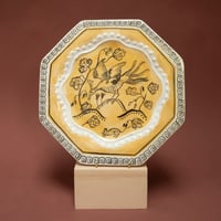 Image 1 of Silver Lustre Birds - Romantic Plate