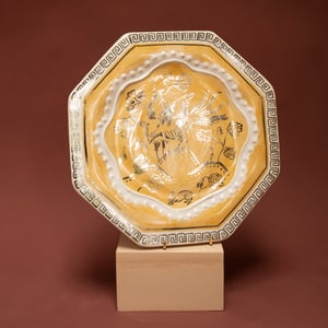 Image of Silver Lustre Birds - Romantic Plate