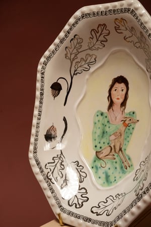 Image of Sighthound Companion - Silver Lustre - Romantic Bowl