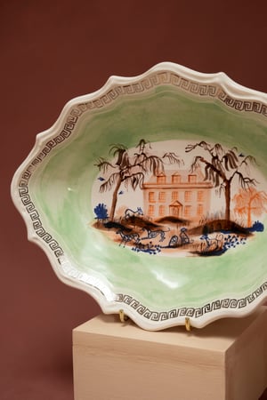 Image of Roaming Whippets - Silver Lustre - Romantic Bowl