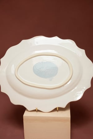 Image of Lion & Tulips -Silver Lustre - Romantic Platter