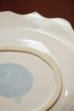 Image of Lion & Tulips -Silver Lustre - Romantic Platter
