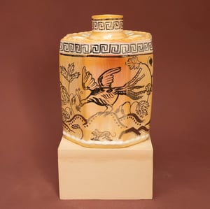 Image of Silver Lustre Caddy - Romantic Vase