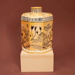 Image of Silver Lustre Caddy - Romantic Vase