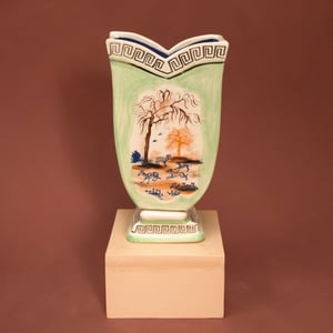 Image of Roaming Whippets - Silver Lustre - Romantic Vase