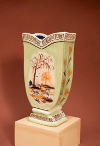 Image 3 of Roaming Whippets - Silver Lustre - Romantic Vase