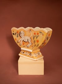 Image 5 of Lions & Tulips - Silver Lustre - Romantic Vase