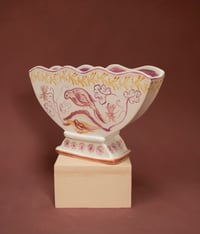 Image 4 of Pink Lustre Birds - Romantic Vase