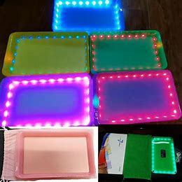 Led Rolling Tray with Scale Smoking Accessories Tobacco Glow Weed