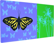 Image of Yellow Butterfly with Lilac 22 x 38