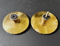 Image 4 of Two Sets of Circular Push-Pull Handles with Hammered Texture