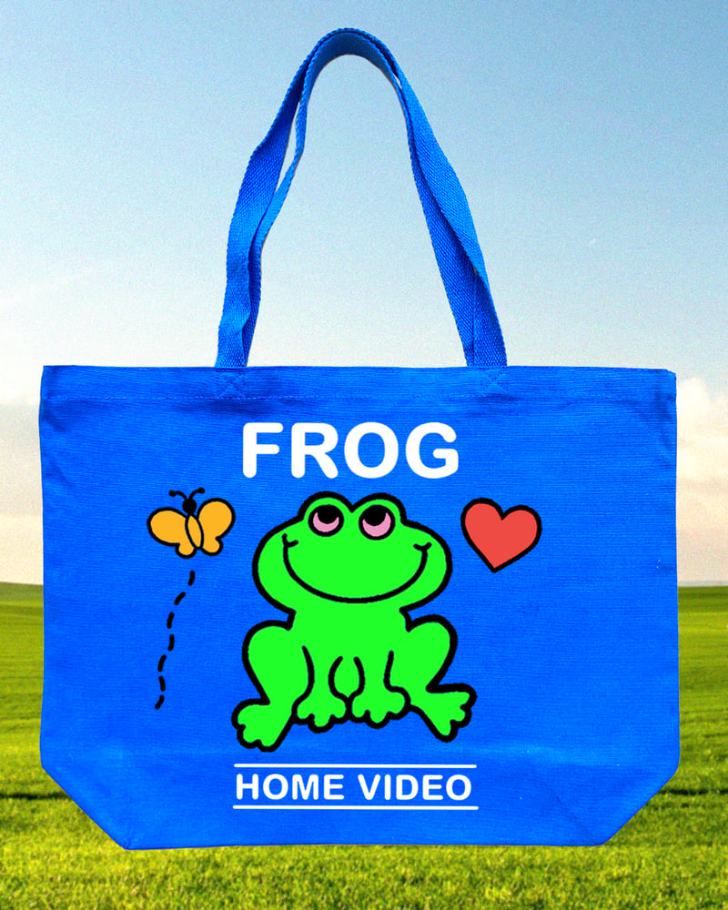 Image of Frog Home Video Large Tote Bag