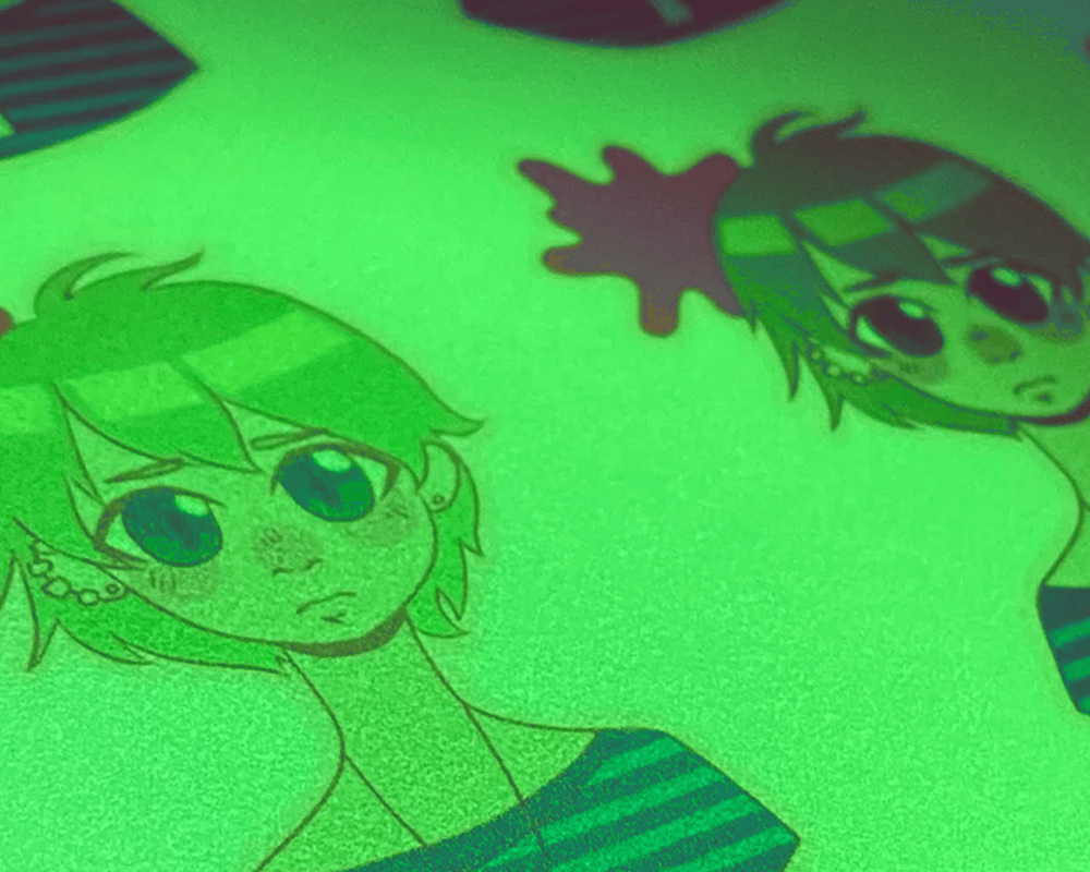 Glow-in-the-Dark Rantaro Stickers