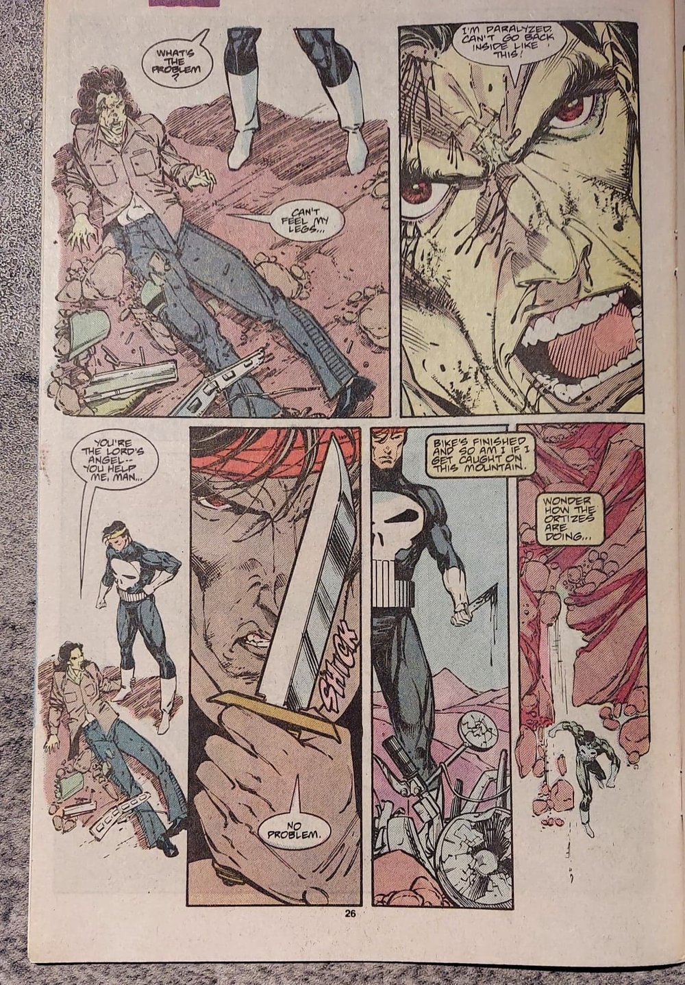 The Punisher #13 from 1988. Featuring the effigy of Charles Manson!