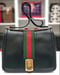 Image of Vtg. Gucci Black Leather Shoulder Bag