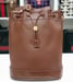 Image of Vtg. Gucci Brown Pebbled Leather Bucket Bag