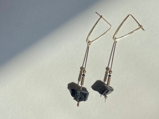 Image of Long Tourmaline earrings
