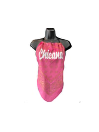 Image 1 of Custom made pink bandanna halter top