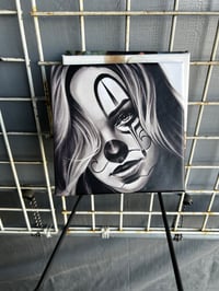 Image 3 of 10 x 10 gangster clown girl canvas print