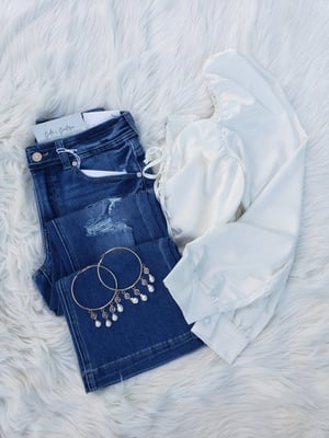 Image of Evil Eye Hoop Earrings 