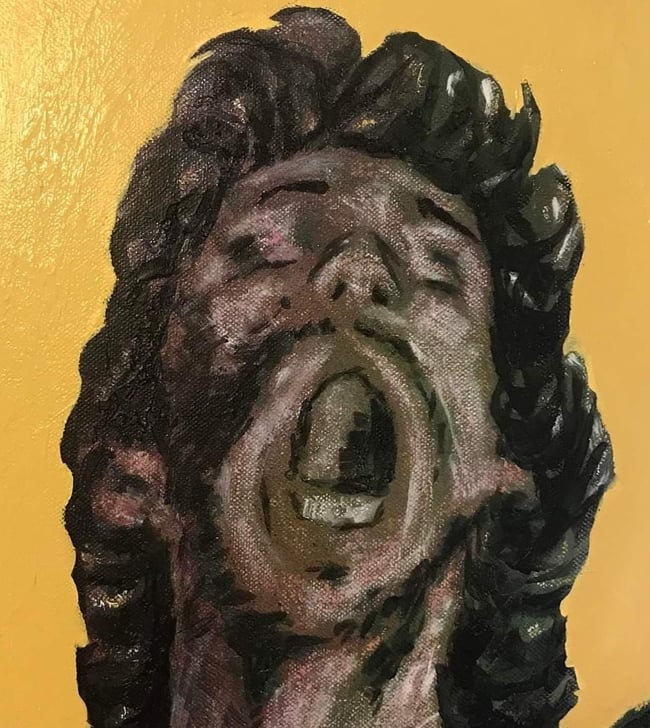 Scream on yellow ochre  