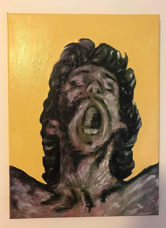 Scream on yellow ochre  
