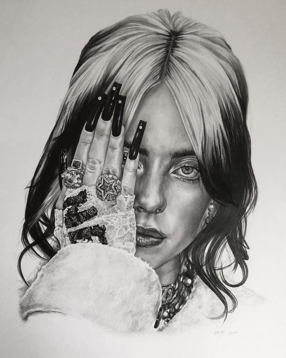 Billie Eilish A4 Print rubybettsart